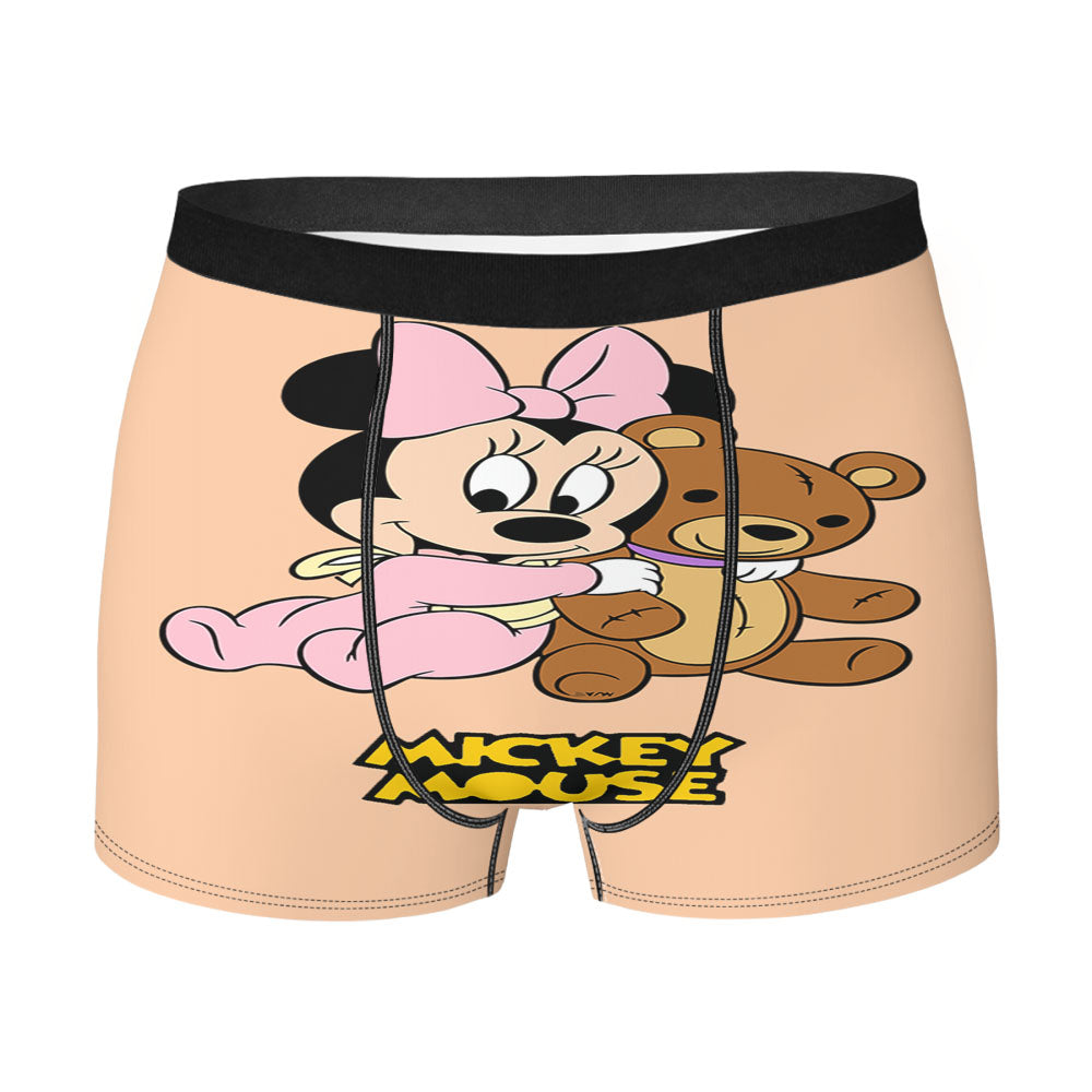 Little Minnie With Bear Men'S Boxer Briefs