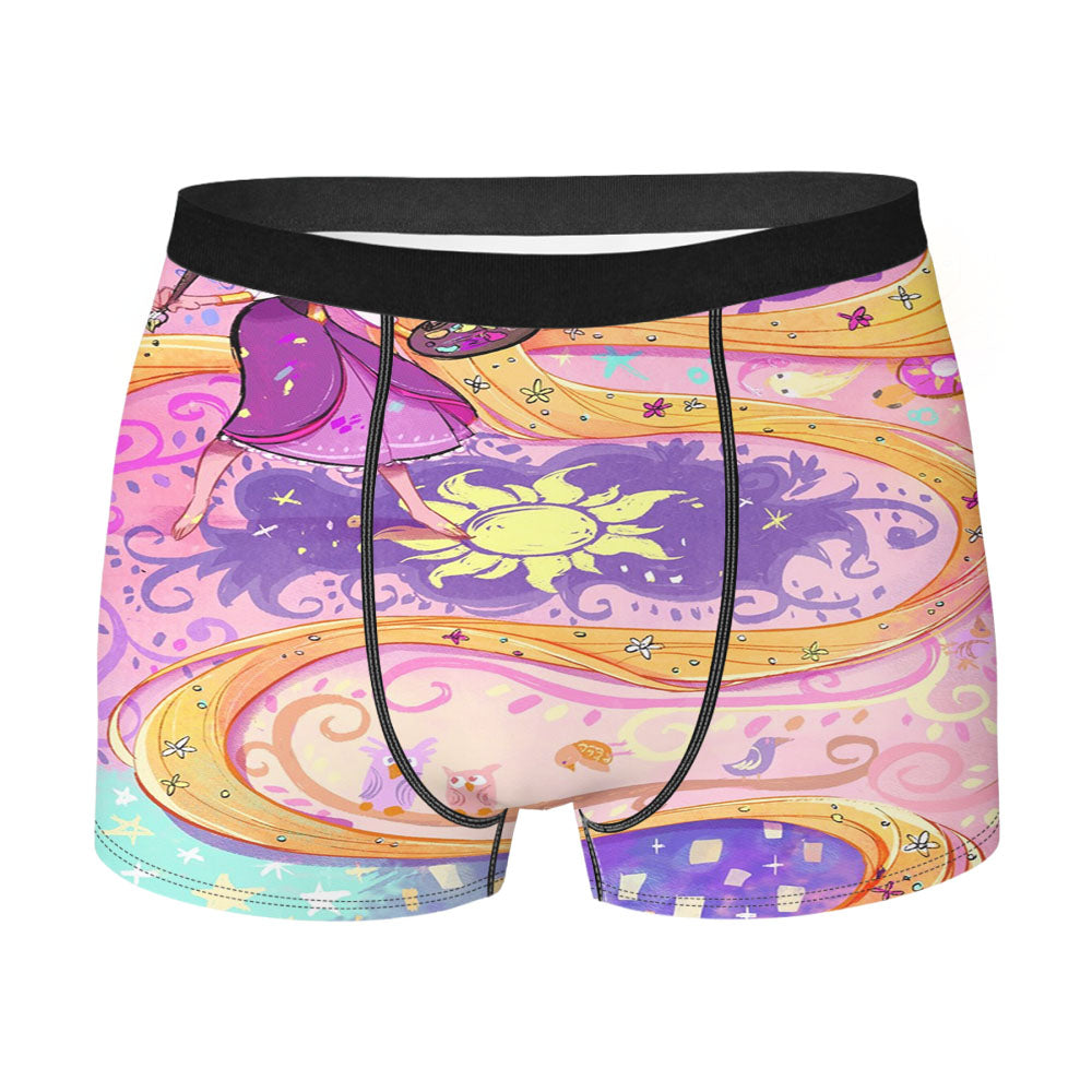 Long Hair Tangled Disney Princess Men'S Boxer Briefs