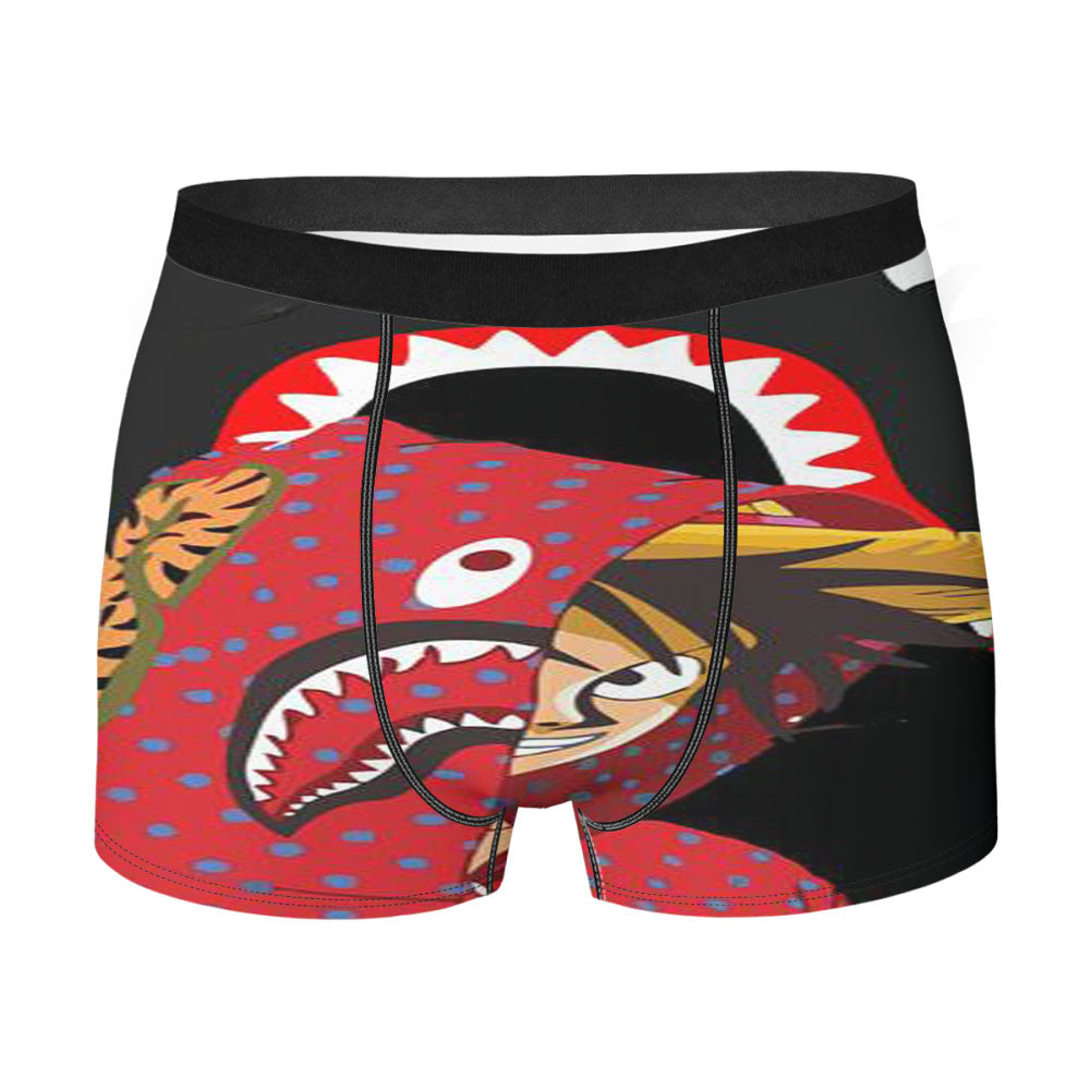 Luffy Wearing A Bape Hoodie Men'S Boxer Briefs