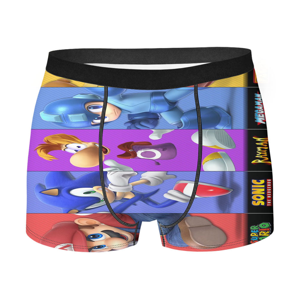 Mario Sonic Rayman Megaman Men'S Boxer Briefs