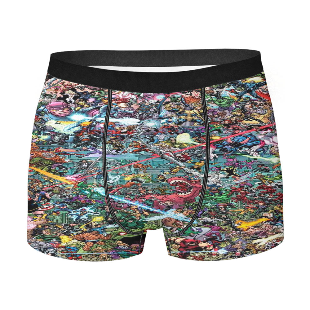 Marvel Comic All Character Collection Men'S Boxer Briefs