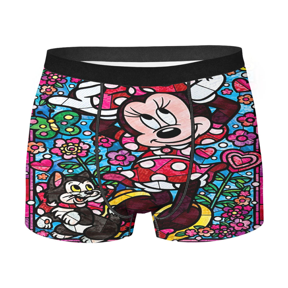 Minnie Mouse Stained Glass Men'S Boxer Briefs