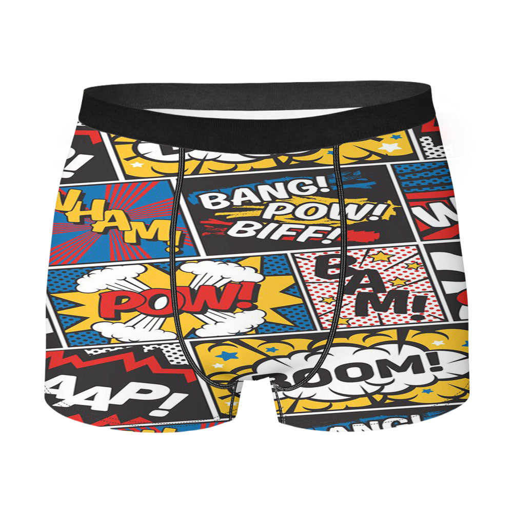 Modern Comic Book Superhero Pattern Men'S Boxer Briefs