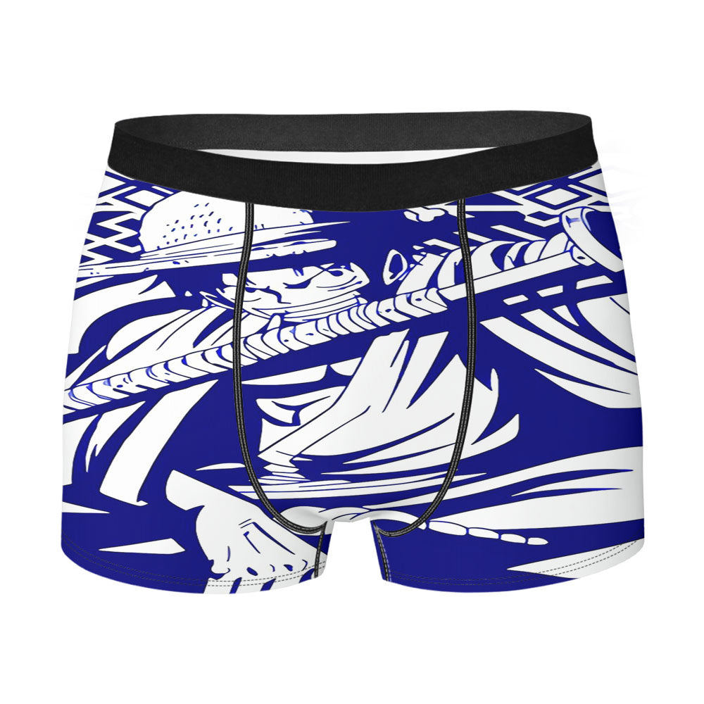 Monkey D Luffy One Piece Silhouette Blue Men'S Boxer Briefs
