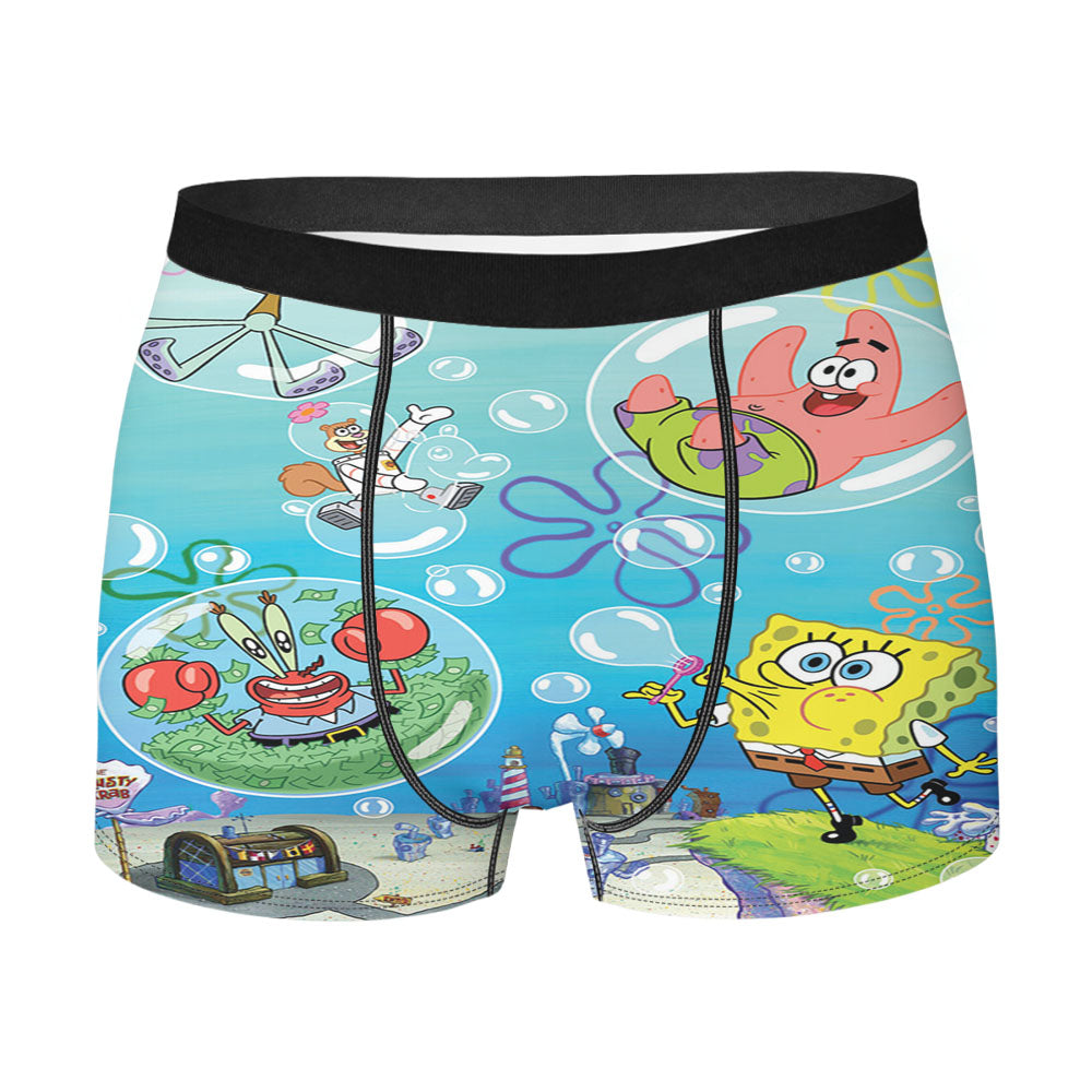 Nickelodeon Spongebob Bubbles Movie Men'S Boxer Briefs