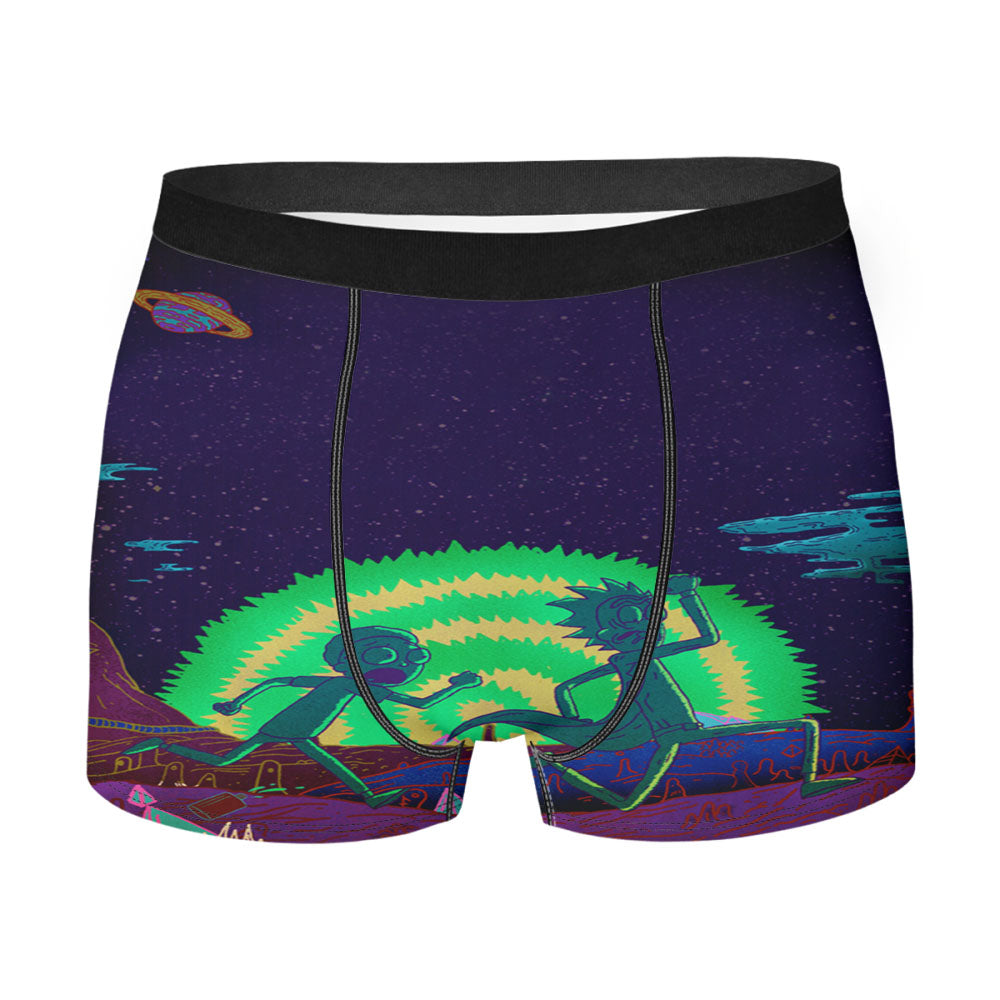 Night Running Rick N Morty Men'S Boxer Briefs