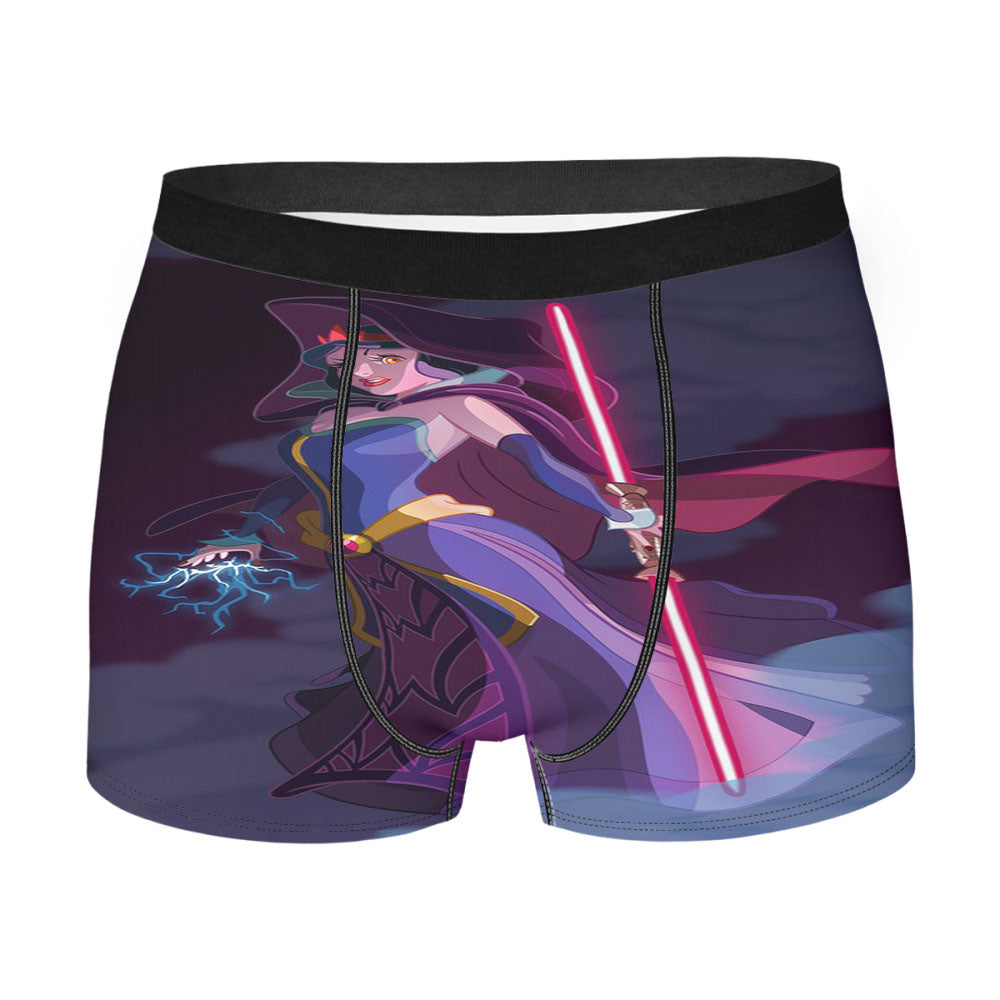 Now White Disney Princess Star Wars Men'S Boxer Briefs