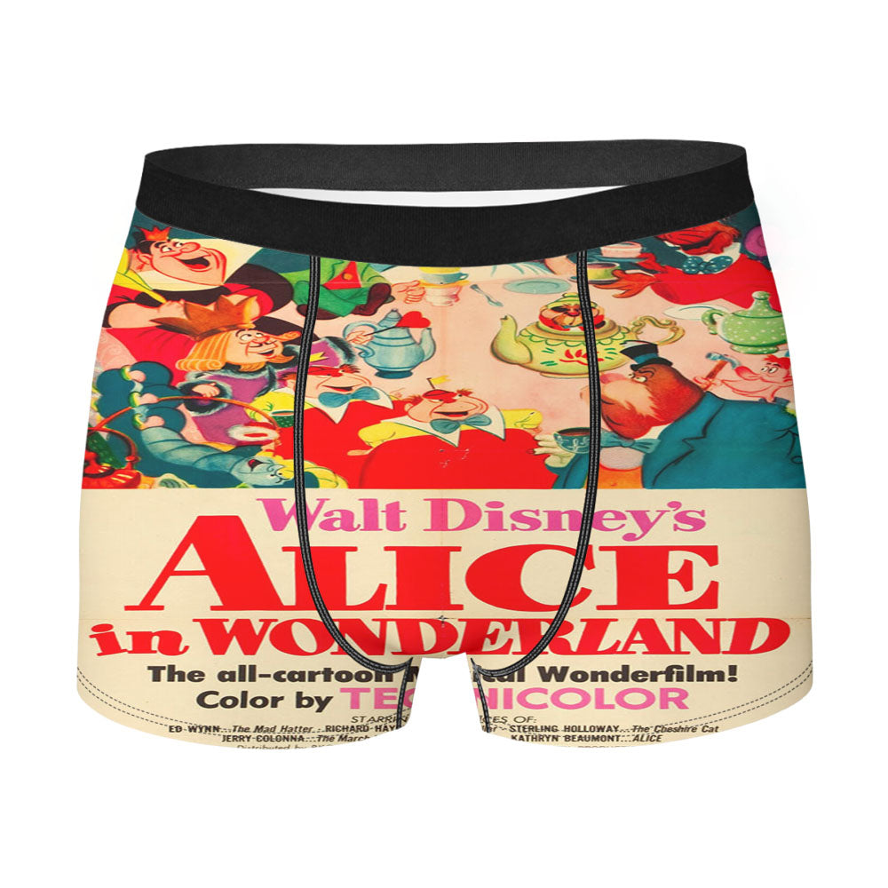 Old Disney Posters Alice In Wonderland Men'S Boxer Briefs