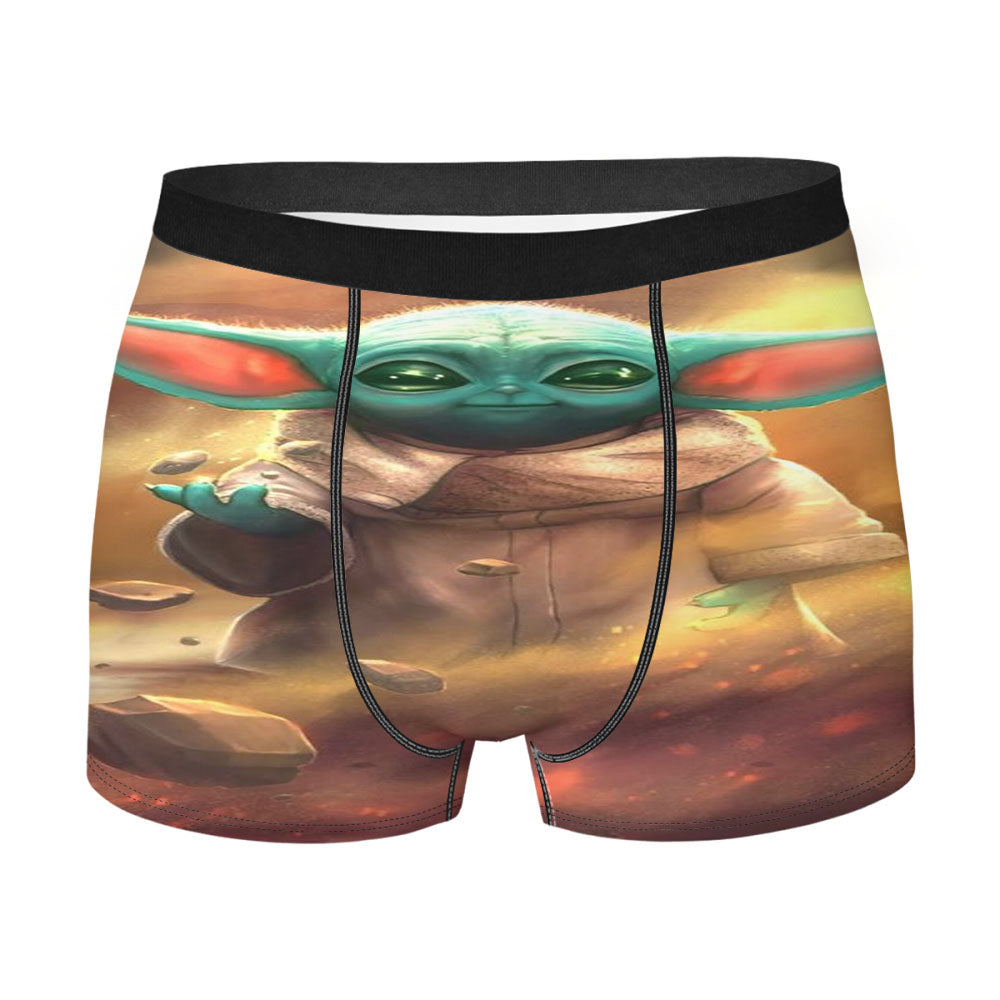 Painting Baby Yoda Art Men'S Boxer Briefs