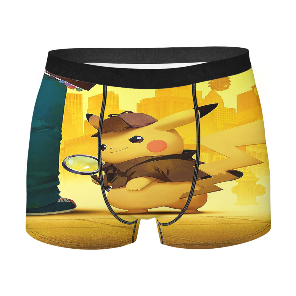 Pikachu Detective Cartoon Movie Men'S Boxer Briefs