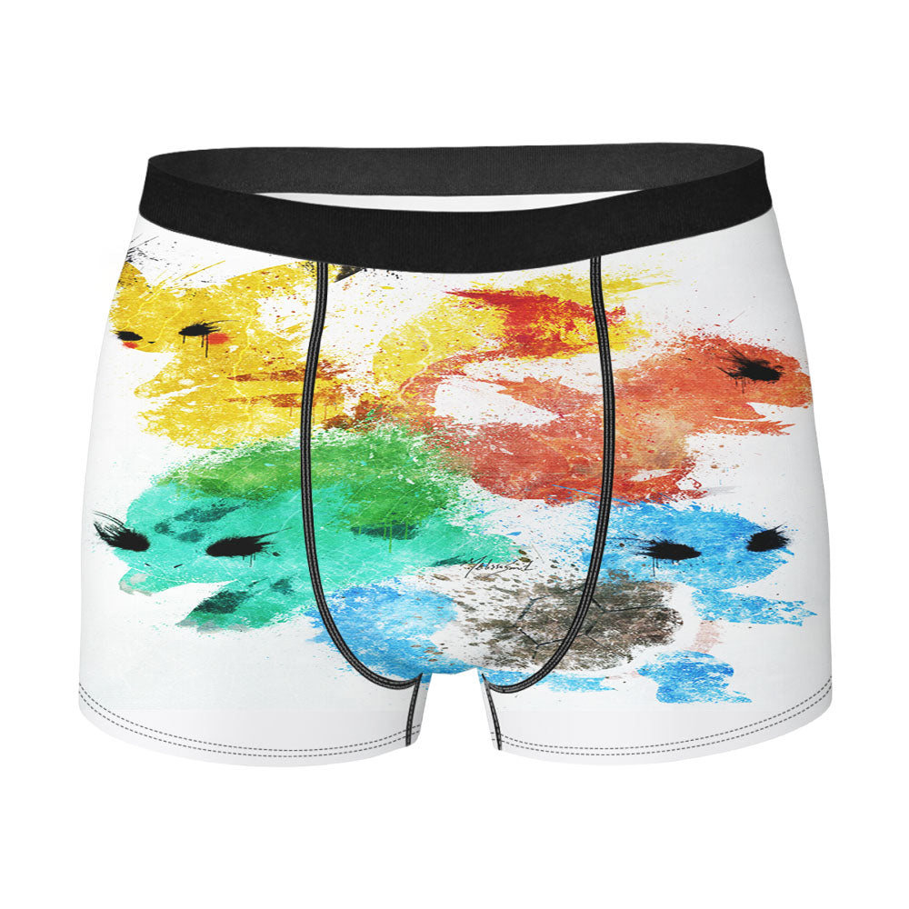Pikachu Painting Pokemon Men'S Boxer Briefs