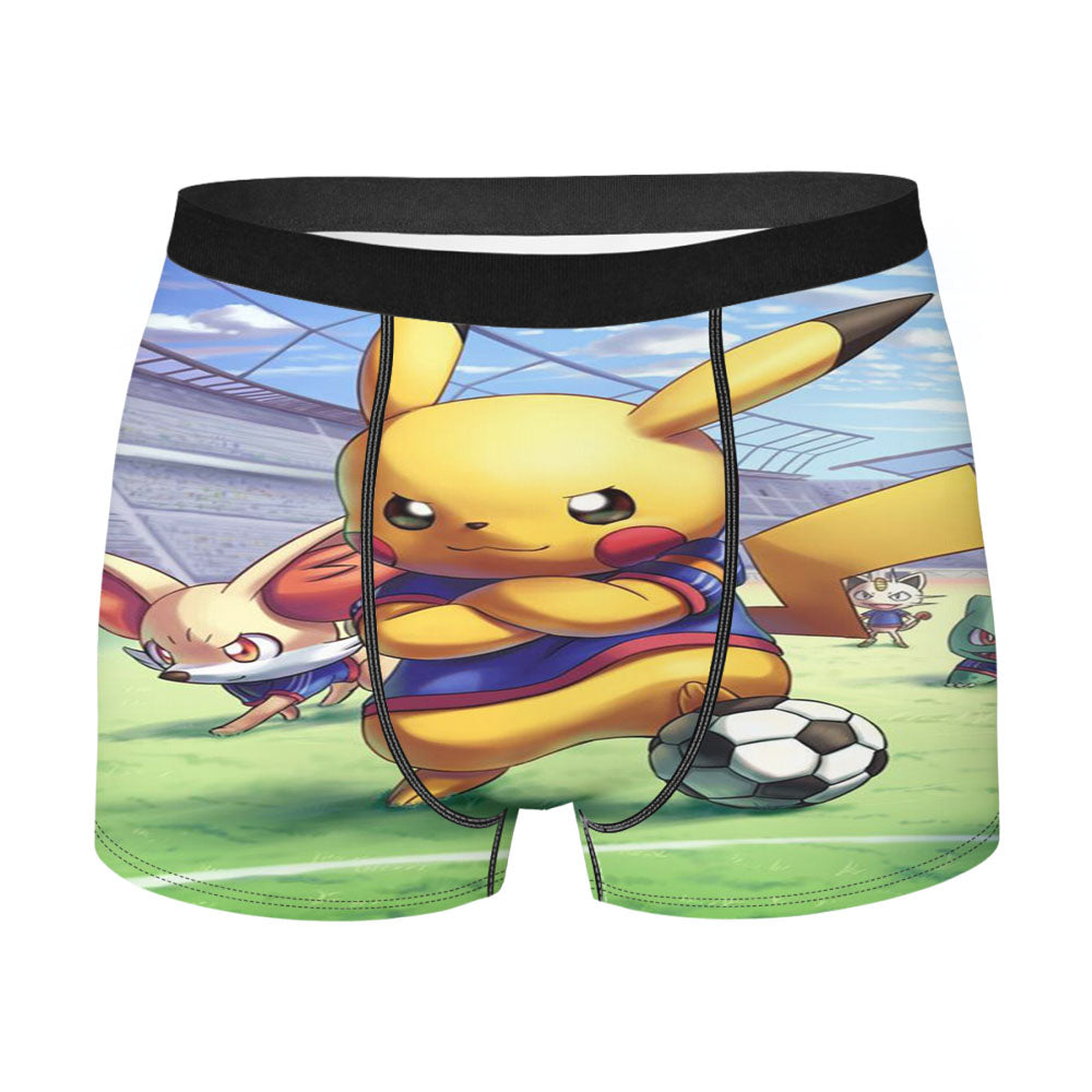 Pikachu Pokemen Football Men'S Boxer Briefs