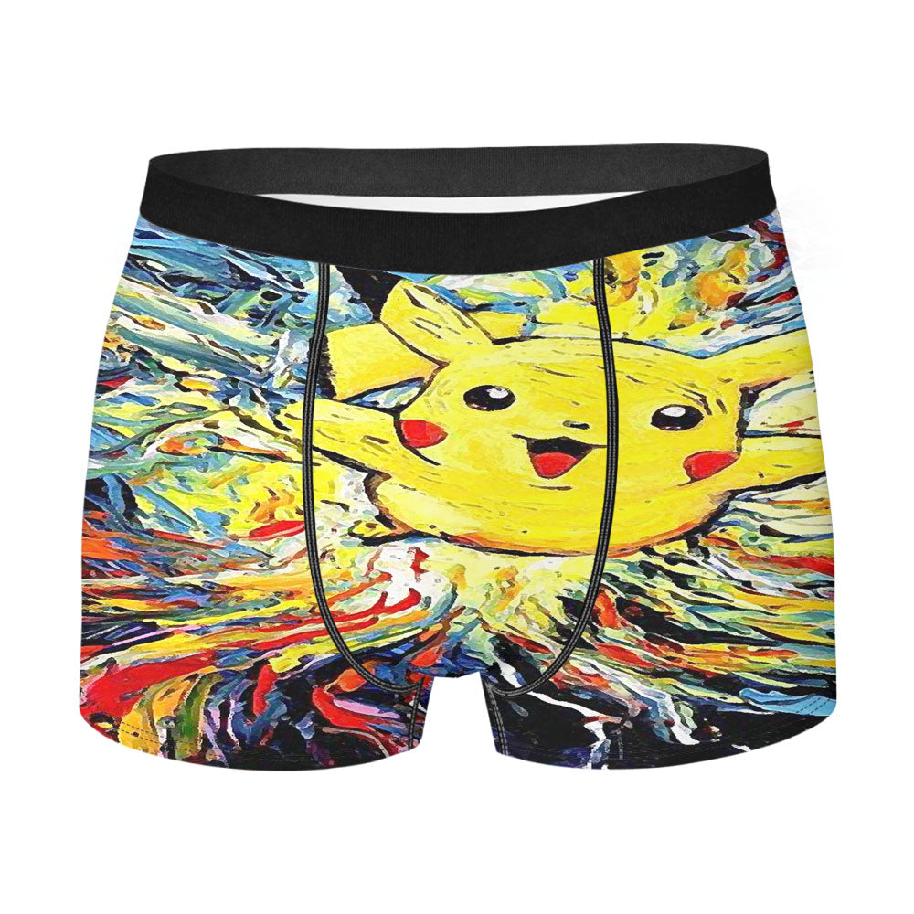 Pikachu Starry Night Men'S Boxer Briefs