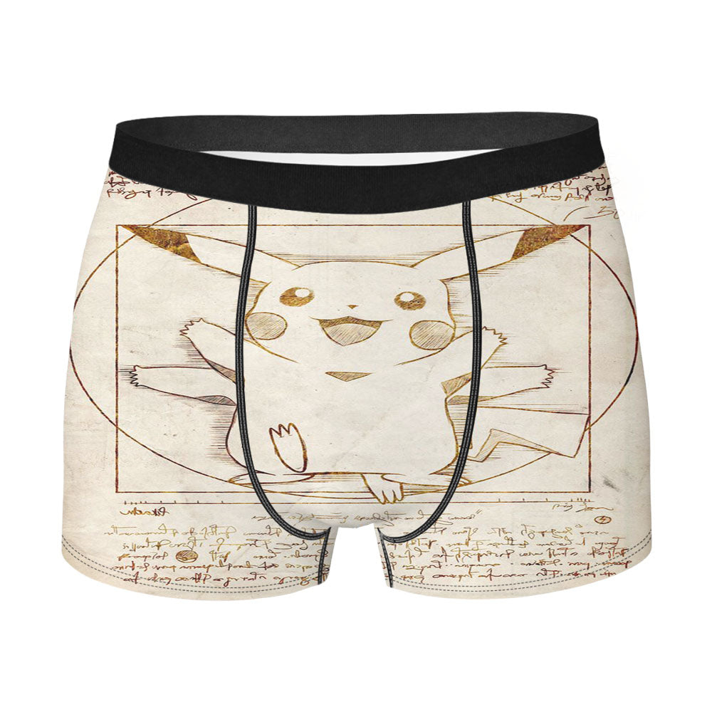 Pikachu Vitruvian Men'S Boxer Briefs