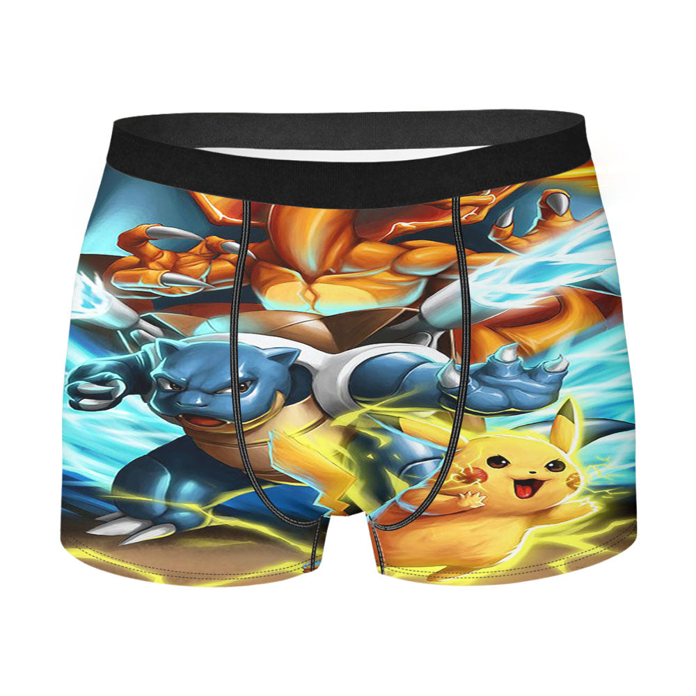 Pikachu X Blastoise X Charizard Men'S Boxer Briefs