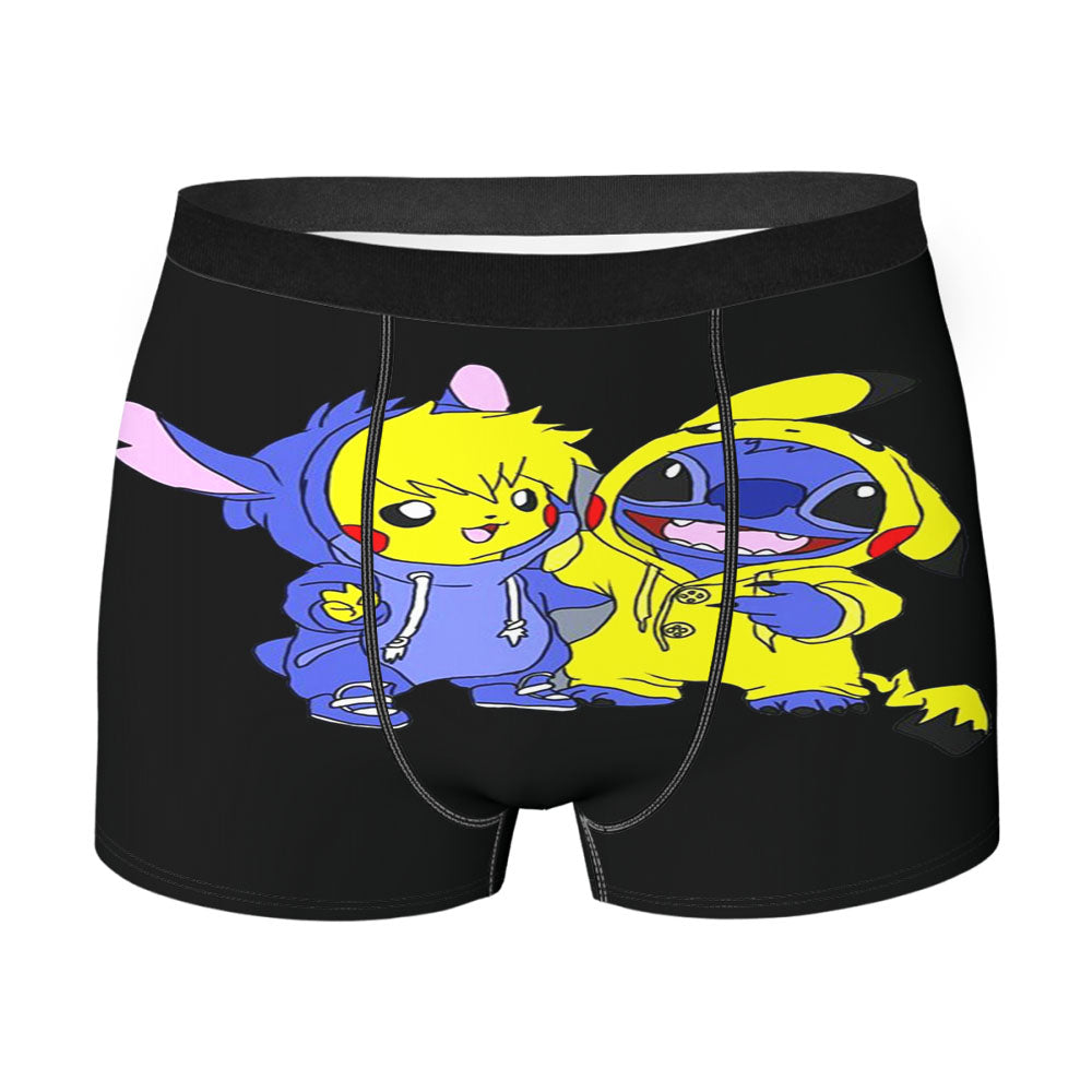 Pikachu X Stitch Men'S Boxer Briefs