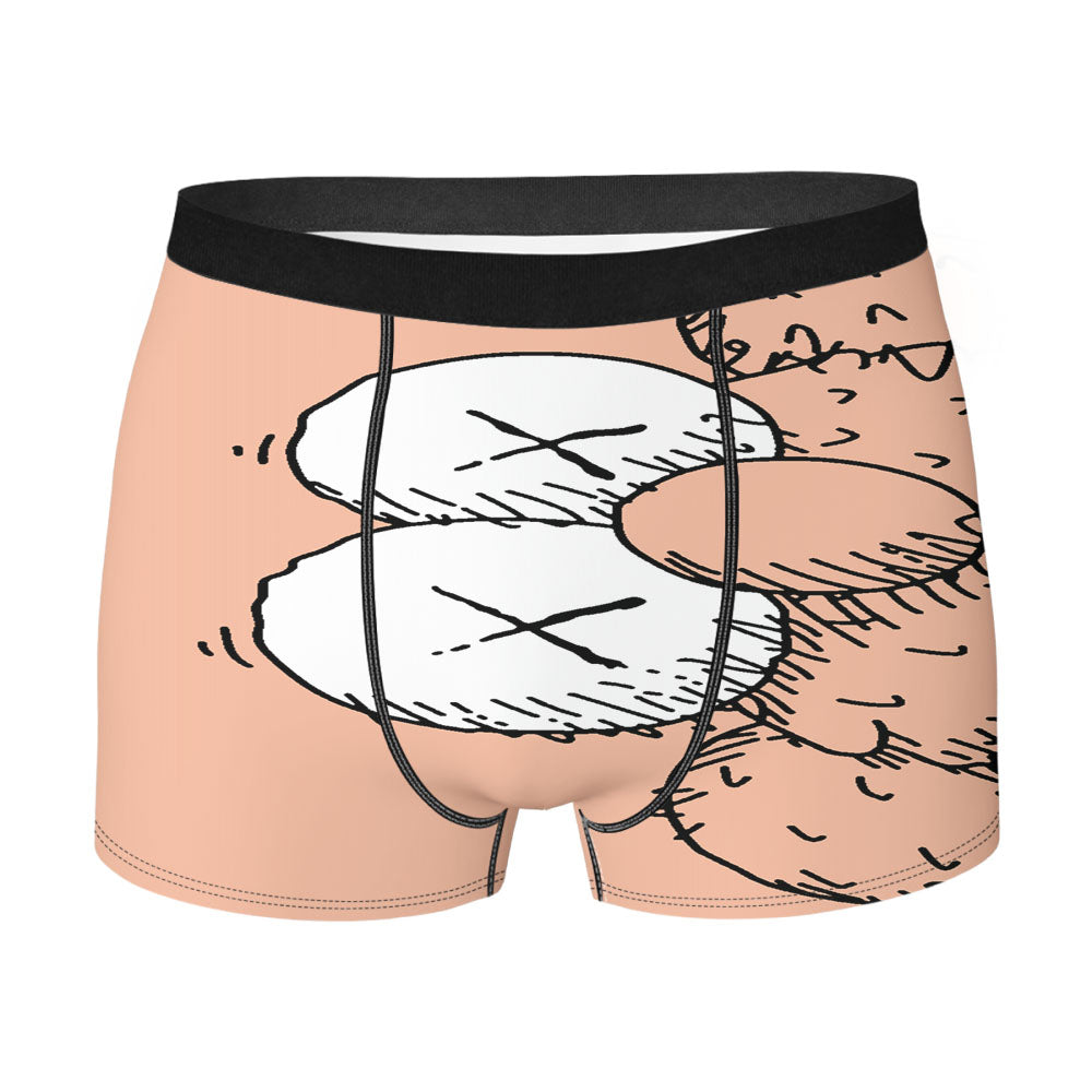 Pink Sesame Street Kaws Men'S Boxer Briefs