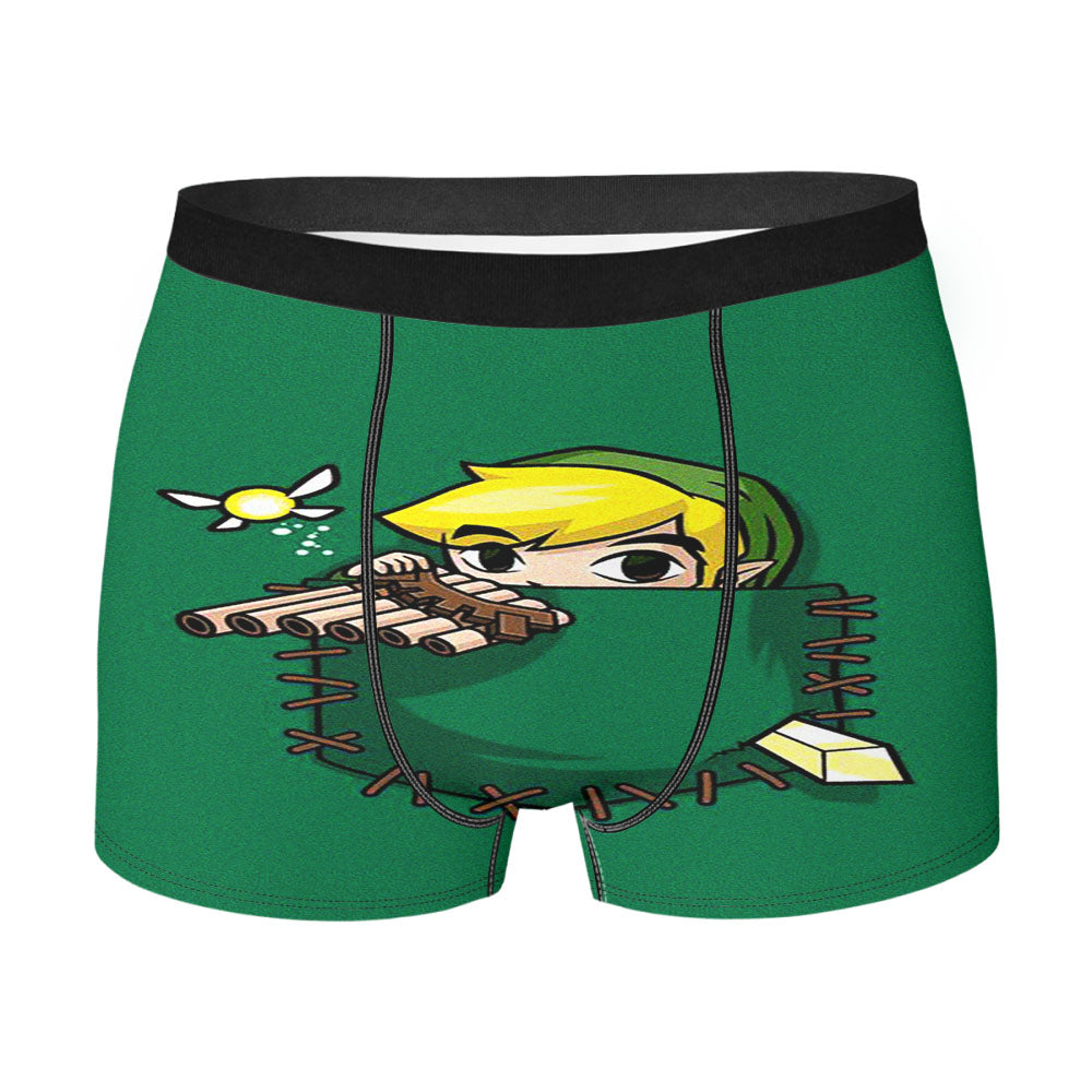 Pocket The Lagend Of Zelda Green Illustration Men'S Boxer Briefs