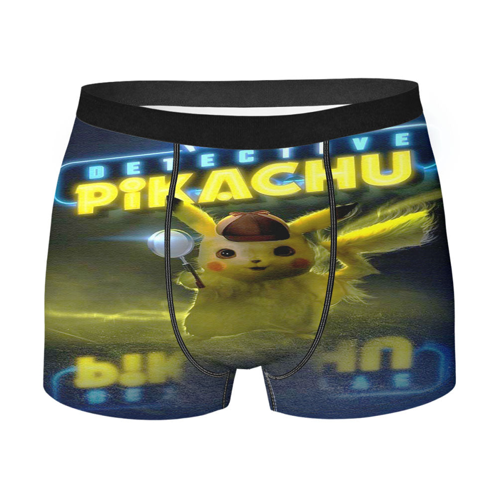 Pokemon Detective Pikachu Poster Canvas Men'S Boxer Briefs