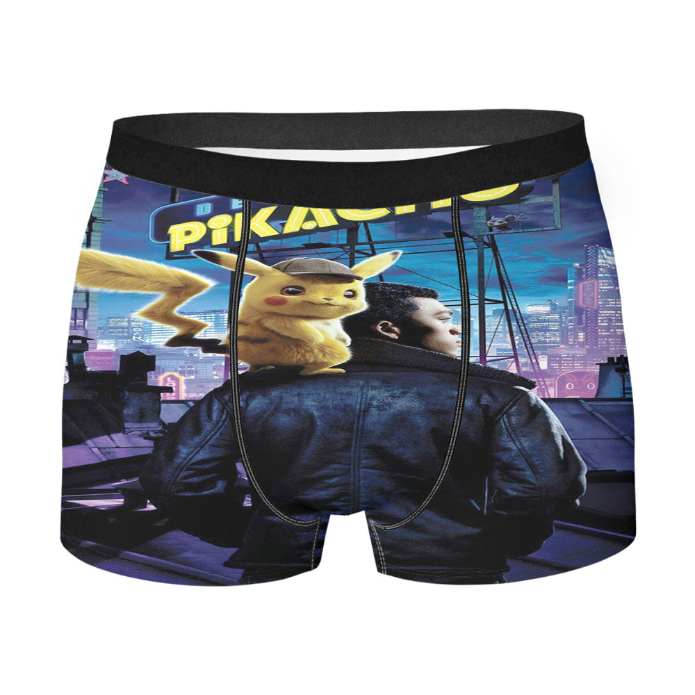 Pokemon Detektiv Pikachu Poster Movie Men'S Boxer Briefs
