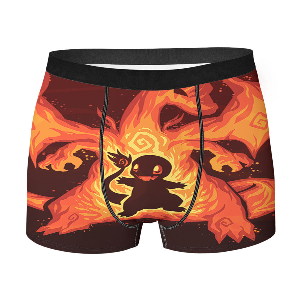 Pokemon Evolution Charmander To Charizard Men'S Boxer Briefs
