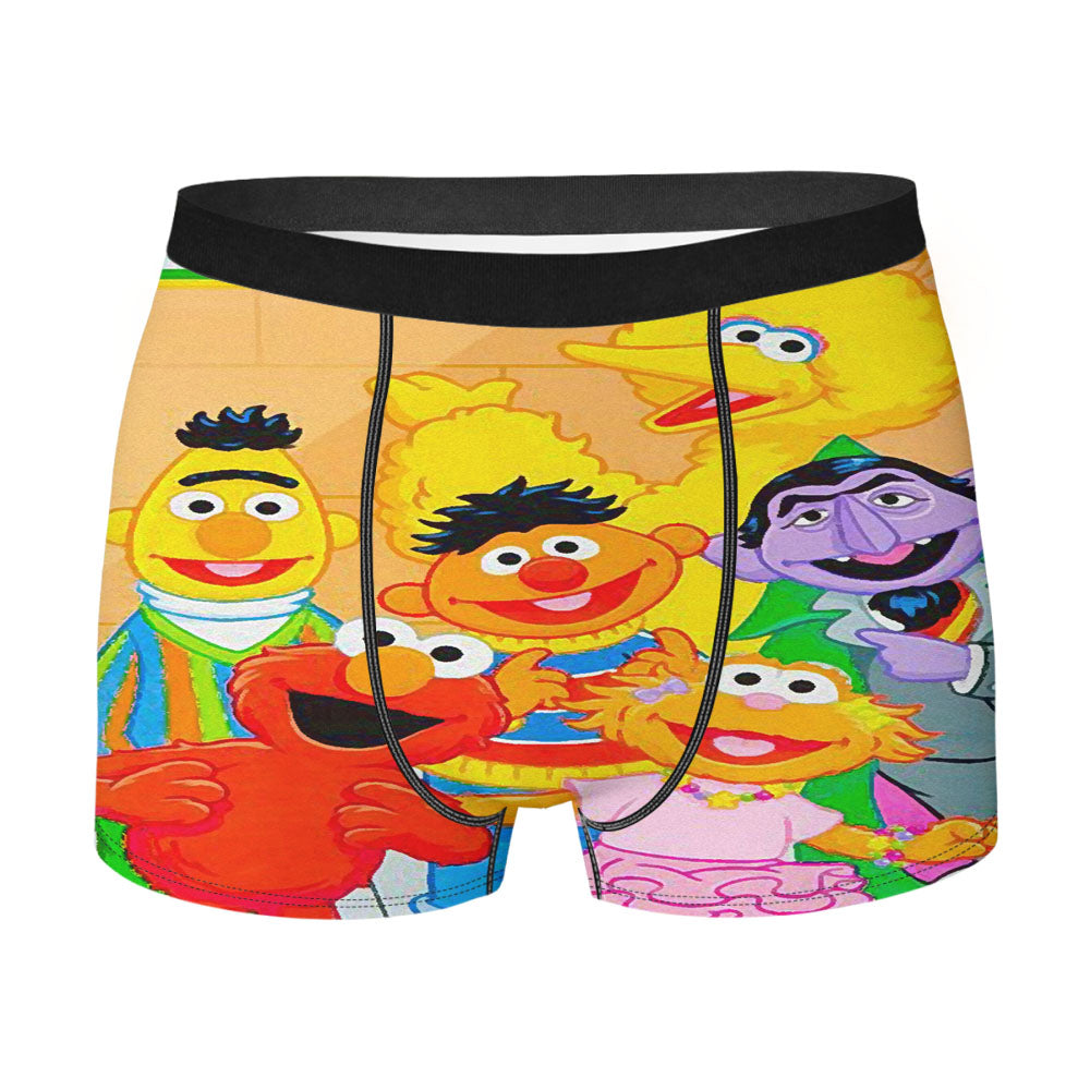 Sesame Street Sign Popular Doll Characters Men'S Boxer Briefs