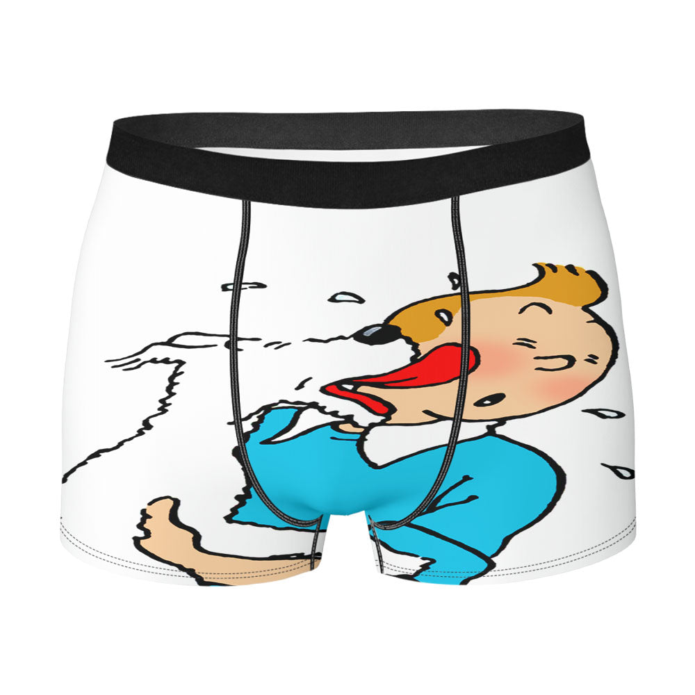 Snowy And Tintin Comics Men'S Boxer Briefs