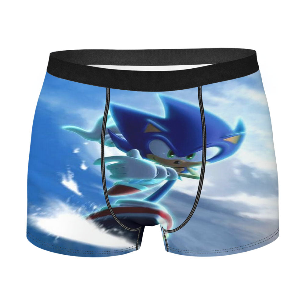 Sonic Run In Sea Men'S Boxer Briefs