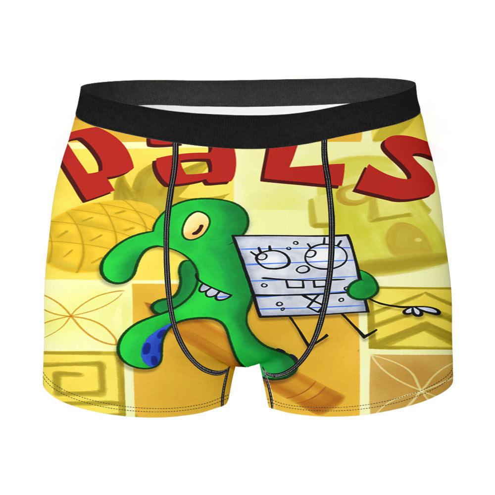 Spongebob Paper And Squidward Statue Men'S Boxer Briefs