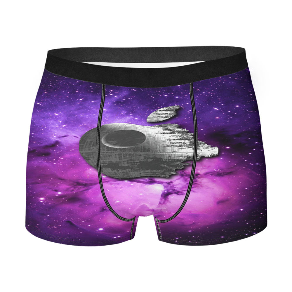 Star Wars Inspired Death Star Apple In Galaxy Men'S Boxer Briefs