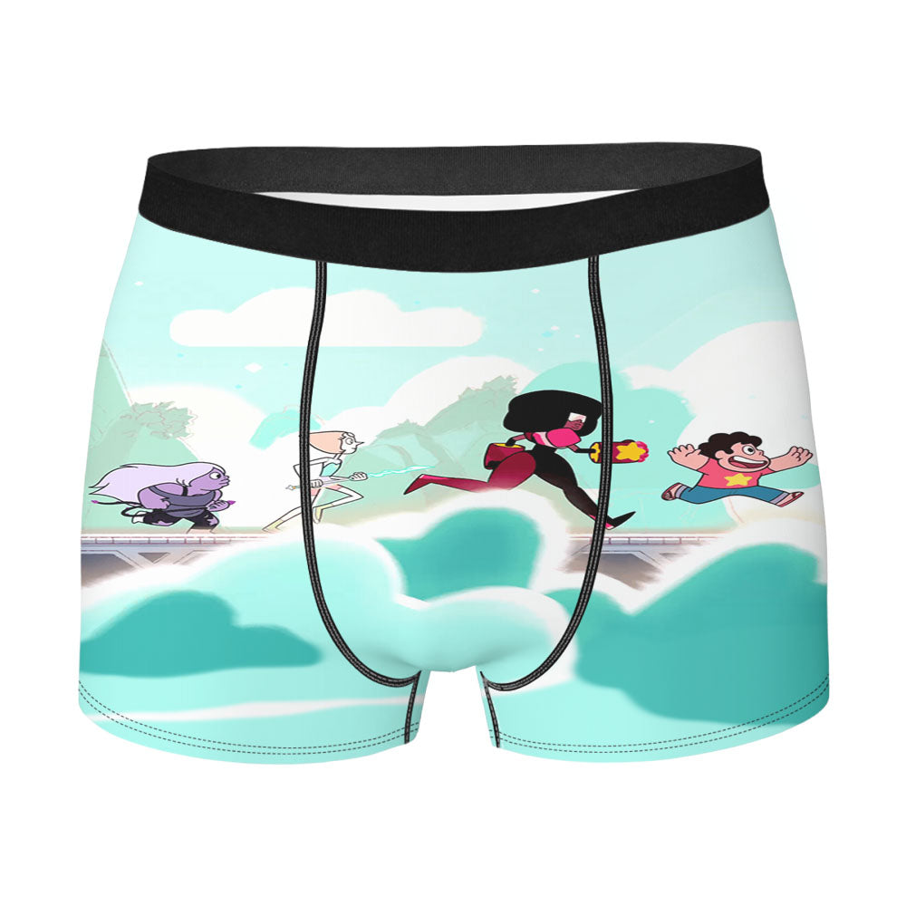 Steven Universe Cartoon Run In The Cloud Men'S Boxer Briefs