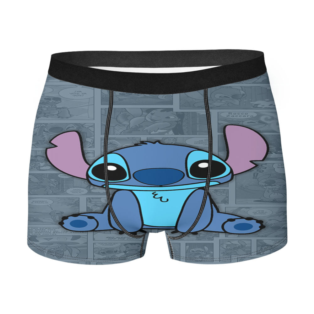 Stitch Comic Men'S Boxer Briefs
