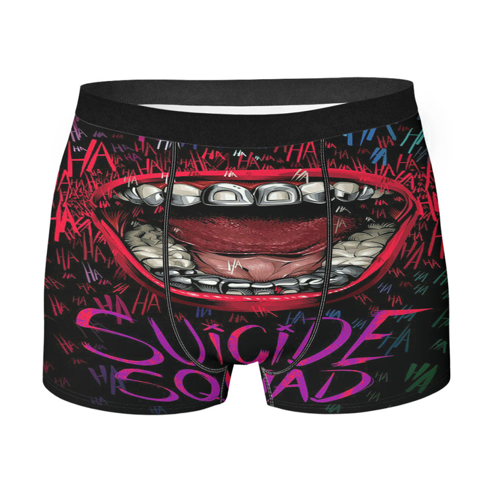 Suicide Squad Joker Mouth Men'S Boxer Briefs
