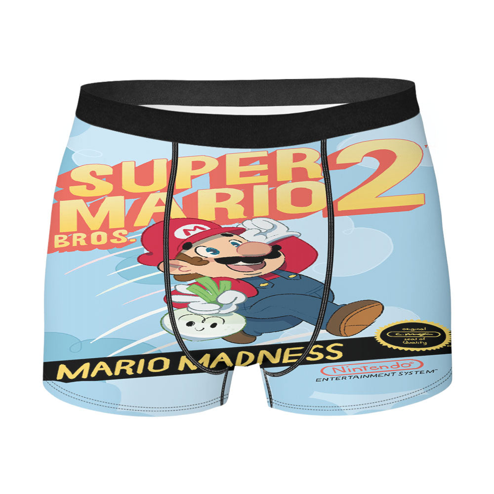 Super Mario Bros Ver2 Nitendo Classic Men'S Boxer Briefs