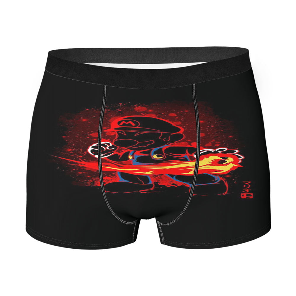 Super Mario Flame Fire Ball Power Men'S Boxer Briefs