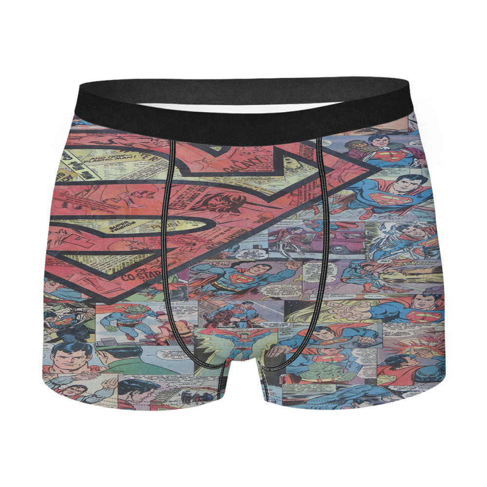 Superman Comics Collage Logo Men'S Boxer Briefs