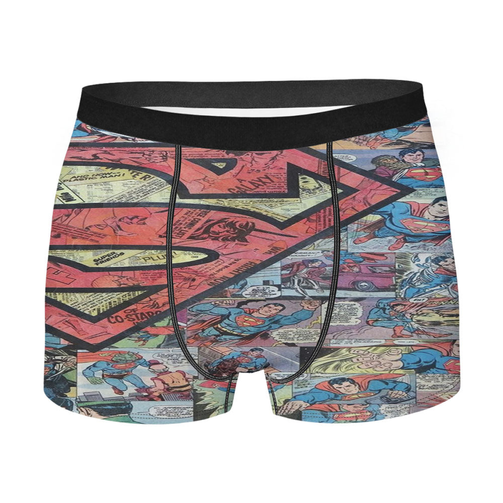 Superman Logo Comic Collages Men'S Boxer Briefs