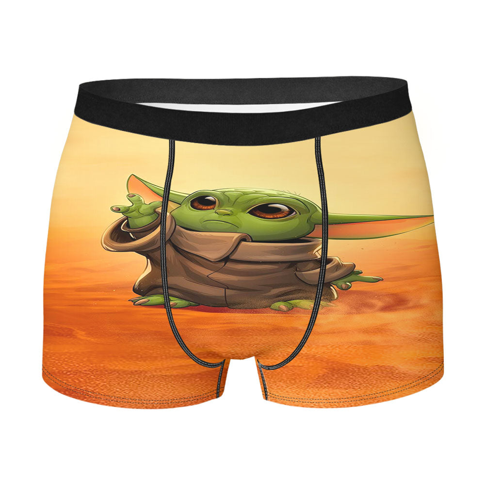 The Child Cute Baby Yoda In Desert Fanart Men'S Boxer Briefs