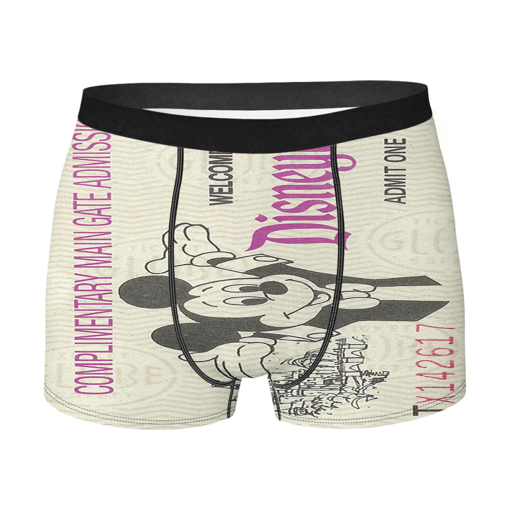 Ticket Disneyland Men'S Boxer Briefs