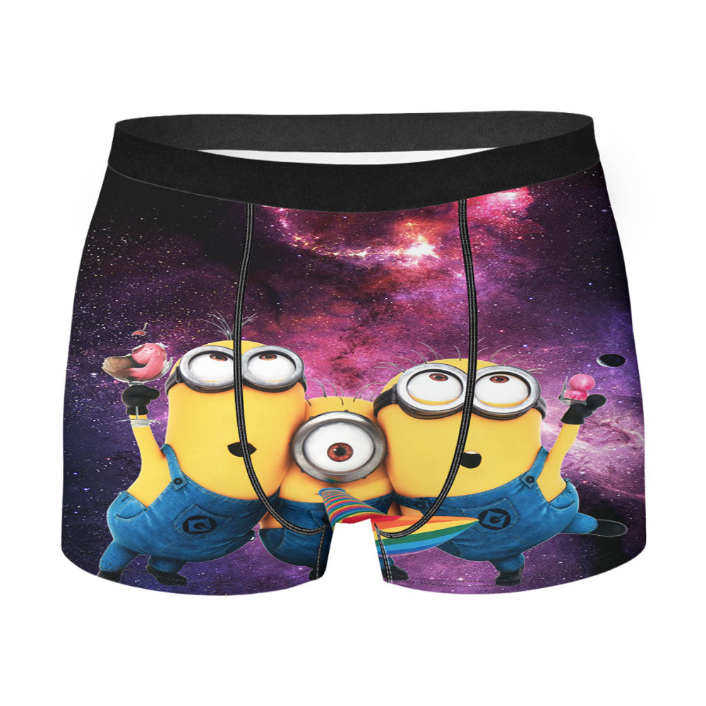 Tri Minion Galaxy Men'S Boxer Briefs