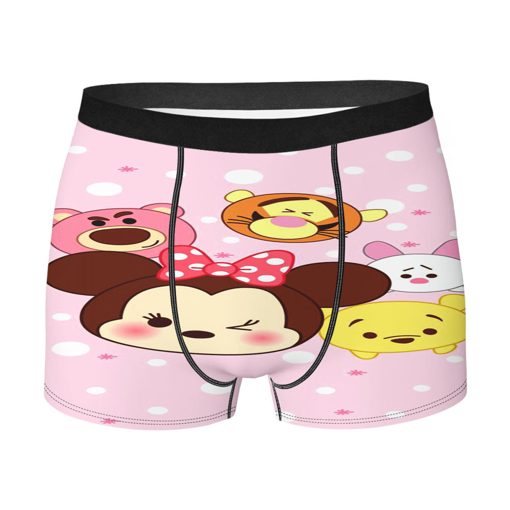 Tsum-Tsum Disney Polka Pink Men'S Boxer Briefs