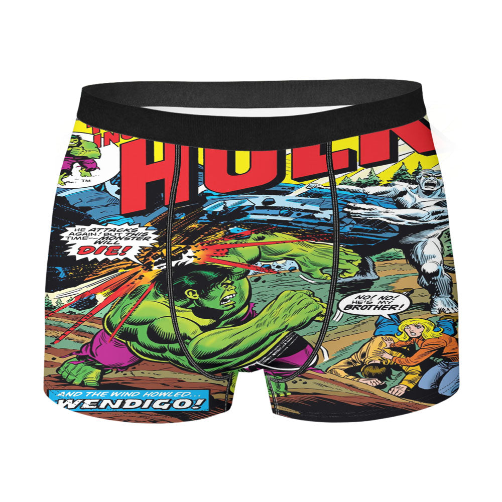 Vintage Comics The Incredible Hulk Cover Men'S Boxer Briefs