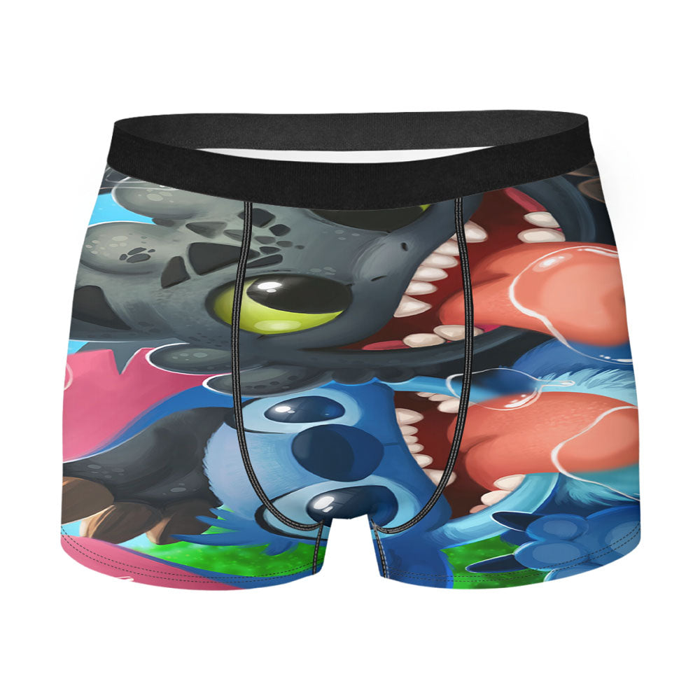 Wallpaper Stitch Lilo And Stitch Toothless Men'S Boxer Briefs