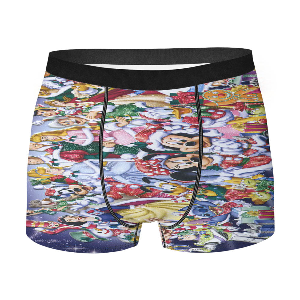 Walt Disney Christmas All Character Design Men'S Boxer Briefs