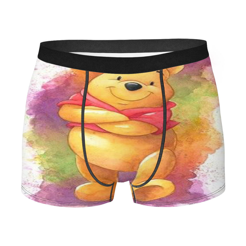 Water Colour Winnie The Pooh Bear Men'S Boxer Briefs