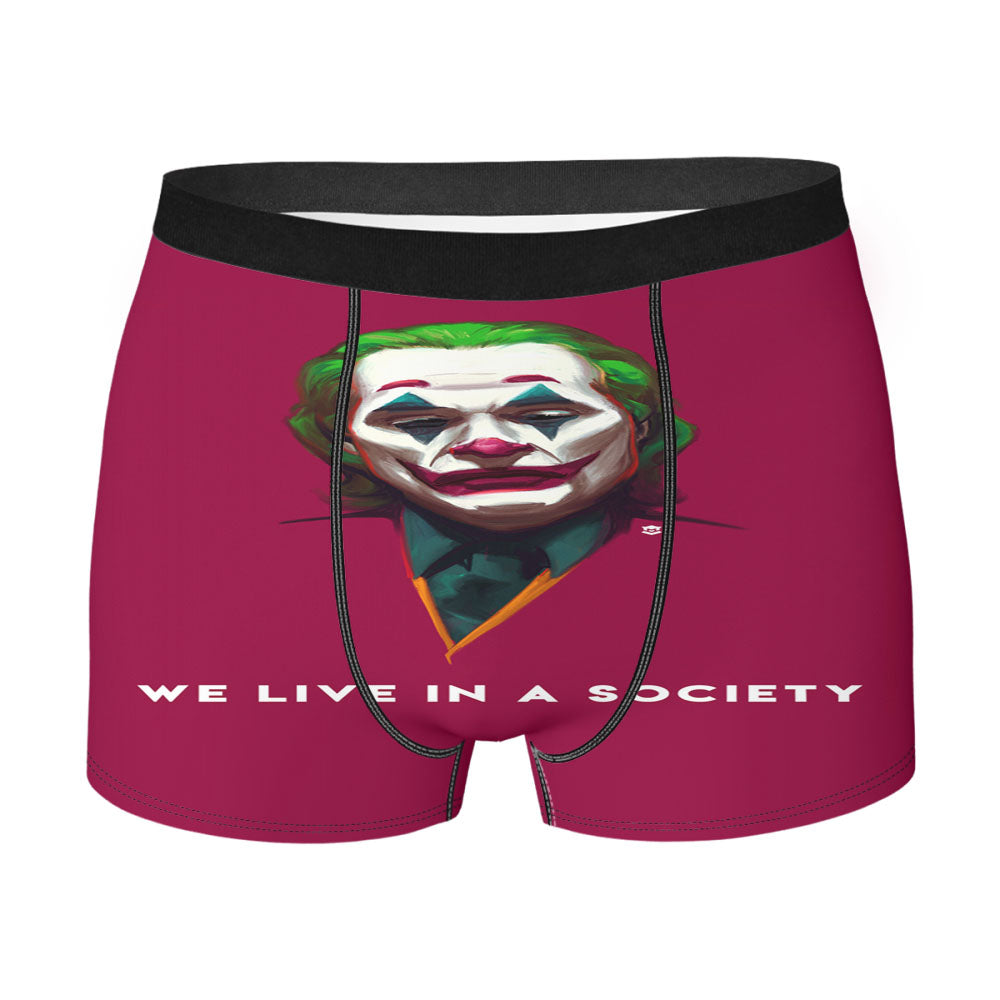 We Live In A Society Joker Movie 0 Men'S Boxer Briefs