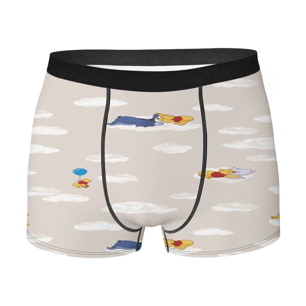 Winnie The Pooh Cloud Pattern Men'S Boxer Briefs