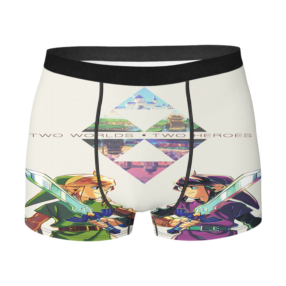 Zelda Two Worlds Two Heroes Men'S Boxer Briefs
