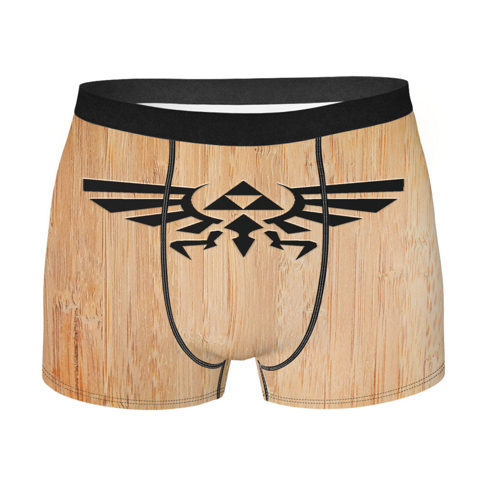 Zelda Wood Texture Logo Men'S Boxer Briefs