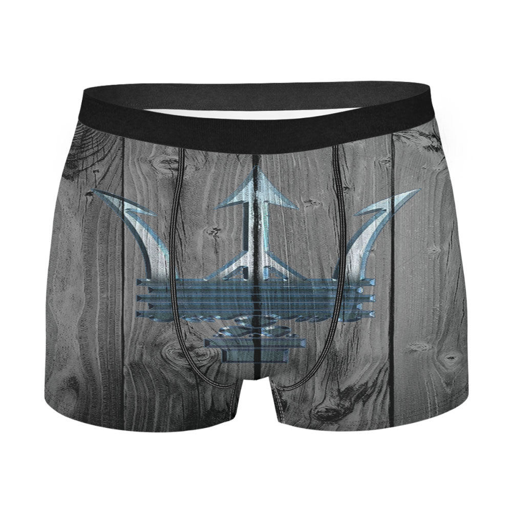 Maserati Car Logo Dark Wood Wallpaper Men'S Boxer Briefs